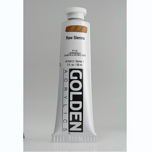 Golden, Heavy Body, Acrylic, Paint, 2oz, Raw Sienna